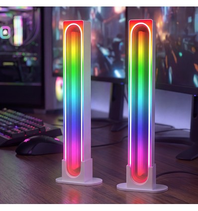 2 st. RGBIC infinite ambient light bar wit - 24cm, Bluetooth, 5W