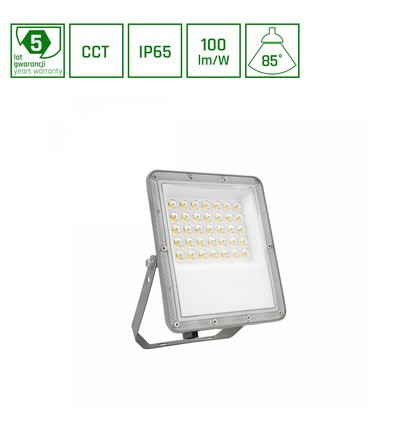 30W NOCTIS MAX CCT Breedstraler - IP65, Grijs, Instelbare CCT, Buiten