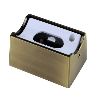 S14d fitting geborsteld messing - Metalen behuizing, voor S14d lichtbronnen