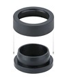 Rubberen ring voor E27 fitting - Waterbestendig, zwart, 2 stuks