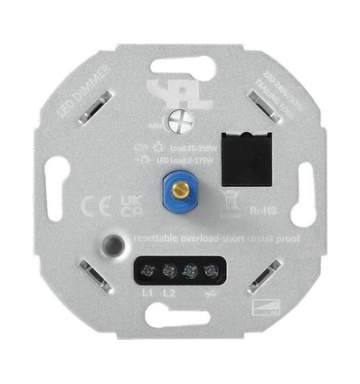 LED dimmer 2-175W - Faseaansnijding/afsnijding, voor LED en halogeen