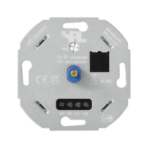 LED dimmer 0-125W - Faseaansnijding/afsnijding, voor dubbele pulsdrukker