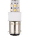 BA15d 2W LED buislamp, 10-30V - 4,7cm, 200lm, helder glas, 3000K