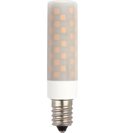 E14 6W LED buislamp - 8cm, 660lm, dimbaar, opaal glas