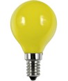 E14 1W LED Kogellamp - G45, Geel, Party Colour Premium