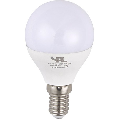 E14 4W DimToWarm LED kogellamp - G45, 250lm, 2000-2700K, opaal glas, dimbaar