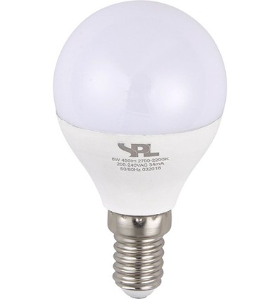 E14 4W DimToWarm LED kogellamp - G45, 250lm, 2000-2700K, opaal glas, dimbaar