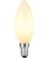 E14 4W dimbare LED kaarslamp - DimToWarm, 2000-2700K, opaal glas, filament