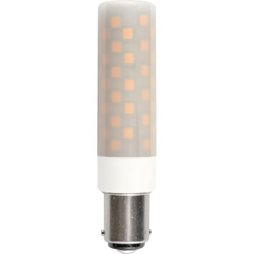 8cm / 6W dimbare BA15d LED buislamp - 660lm, opaal glas, 3000K