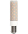 8cm / 6W dimbare BA15d LED buislamp - 660lm, opaal glas, 3000K
