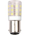 BA15d 3W LED buislamp, 10-24V - 4,5cm, 250lm, 3000K, helder glas
