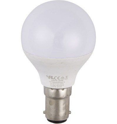 BA15d 3W LED kogellamp, 12-60V - G45, opaal glas, 250lm, warm wit