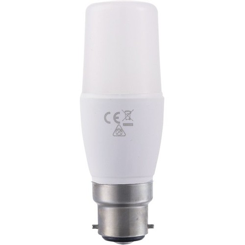 B22d 7W LED-lamp, 95-265V - 10,8cm, 640lm, opaal glas