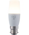 B22d 8W LED lamp - 11,8cm, 95-265V, opaal glas, 810lm, 3000K