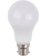 BA22d 5,5W LED lamp, 12-60V - A60, 600lm, opaal glas, 3000K