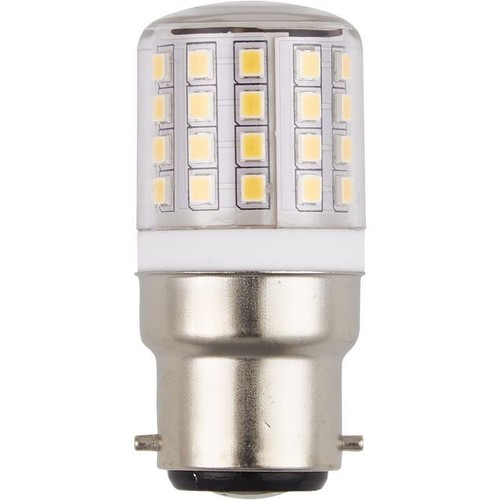 6cm / 3W Ba22d LED buis - 400lm, 3000K, helder glas
