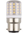 6cm / 3W Ba22d LED buis - 400lm, 3000K, helder glas
