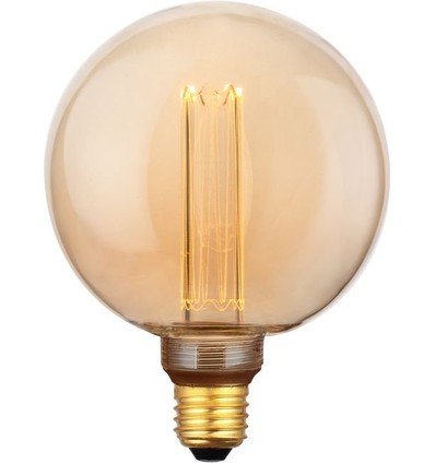 E27 3,5W dimbare LED vintage lamp - G125, 1800K, goud glas, 120lm