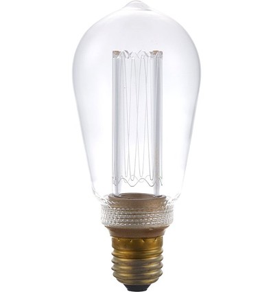 E27 3,5W dimbare LED Vintage lamp - ST64, 2000K, Rustika, helder glas