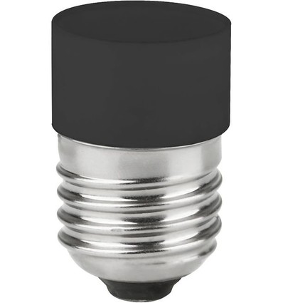 E27 3,4W dimbare LED buislamp - 4,5cm, 2700K, zwart, No Side Glow