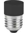 E27 3,4W dimbare LED buislamp - 4,5cm, 2700K, zwart, No Side Glow