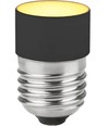 E27 3,4W dimbare LED buislamp - 4,5cm, 2700K, zwart, No Side Glow