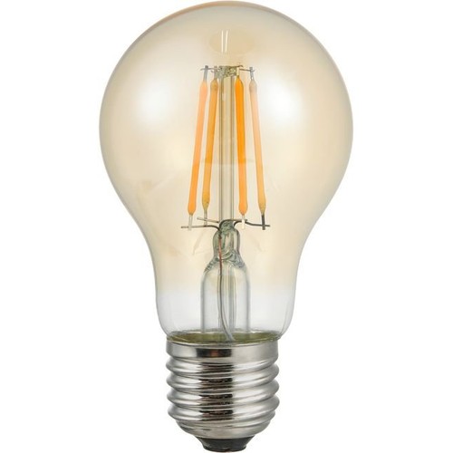 E27 4W LED filamentlamp met lichtsensor - A60, 430lm, 2500K, goud glas