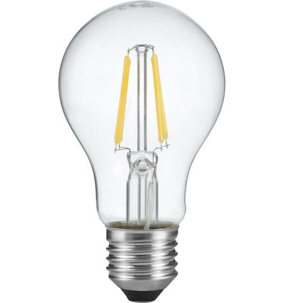 E27 4W LED filamentlamp met lichtsensor - A60, 470lm, 2700K, helder glas