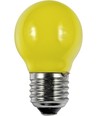 E27 1W LED Kogellamp - G45, Geel, Filament, Party Colour Premium