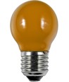 E27 1W LED Kogellamp - G45, Oranje, Party Colour Premium