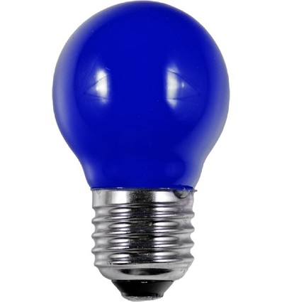 E27 1W LED Kogellamp - Blauw, G45 Filament, Party Colour Premium