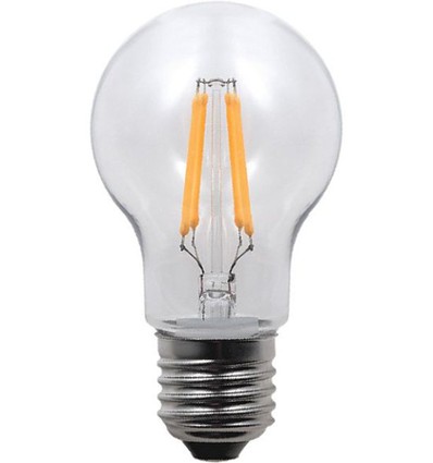 E27 3,5W LED filament lamp - A55, 320lm, onbreekbaar polycarbonaat, helder, warm wit