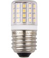 E27 3W LED buislamp - 6cm, 400lm, helder glas, 3000K, AC/DC