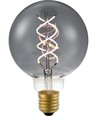 E27 5W dimbare LED lamp - G95, Double Helix, Smoke, 2200K, 120lm