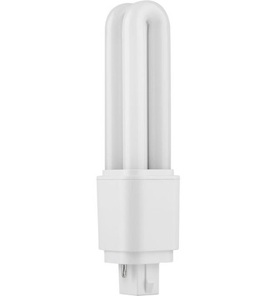 14,3cm / 6W G24d-2 LED lamp - 850lm, Direct/Ballast compatibel, opaal glas