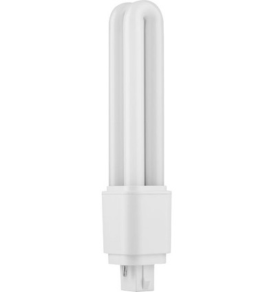 16,8cm / 9W G24d-2 LED lamp - Direct/VSA compatibel, 1280lm, opaal glas