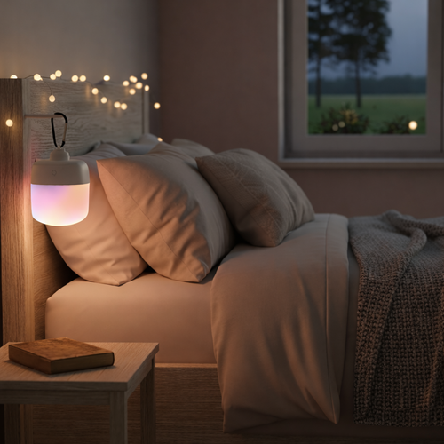 Oplaadbare LED-lamp RGBW - Magnetisch & USB-C, incl. afstandsbediening & karabijnhaak