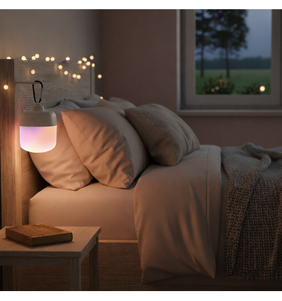Oplaadbare LED-lamp RGBW - Magnetisch & USB-C, incl. afstandsbediening & karabijnhaak