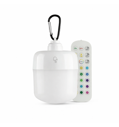 Oplaadbare LED-lamp RGBW - Magnetisch & USB-C, incl. afstandsbediening & karabijnhaak