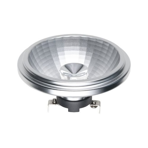 G53 AR111 12W dimbare LED lamp, 12V - 10°, 2700K, grijs, 690lm