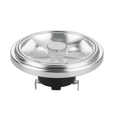 G53 AR111 12W LED lamp, 12V - 10°, dimbaar, 2700K, grijs, AC/DC