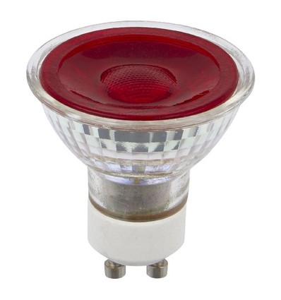 GU10 5W dimbare LED-lamp - Rood, 38°, glas, 230V
