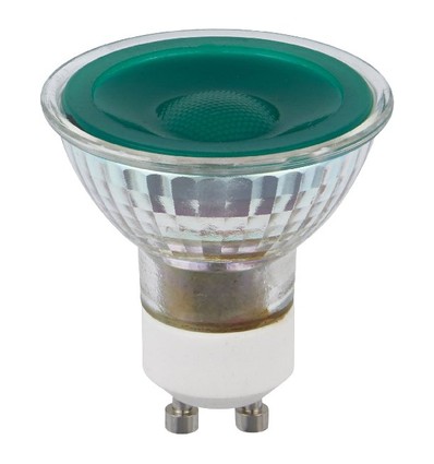 GU10 5W dimbare LED-lamp - Groen, 38 graden, glas, 240lm