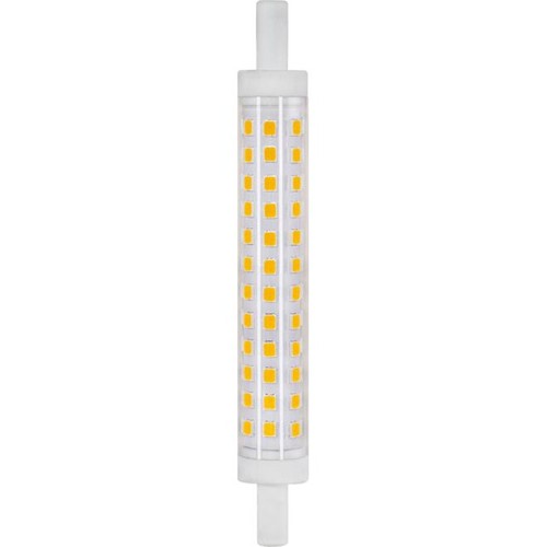 R7S 118mm / 9W LED lamp - 830lm, 3000K, helder glas, keramiek