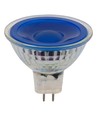 GU5.3 5W LED lamp, 12V - MR16, Blauw, 38 graden, glas
