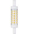 R7S 78mm / 5W LED lamp - 490lm, 3000K, helder glas, keramiek