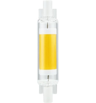 R7S 78mm / 4W dimbare LED lamp - 450lm, COB, 2700K, helder glas