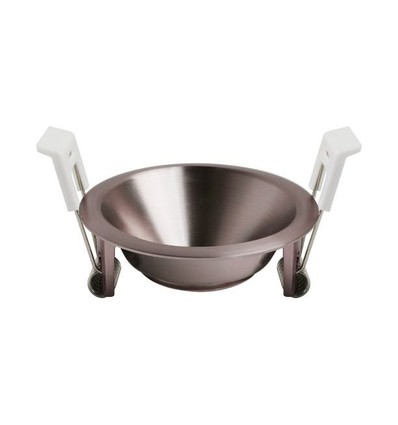 Deep-Deco inbouwspot ring - Rood brons, aluminium, zonder lichtbron