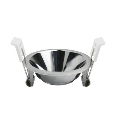 Deep-Deco inbouwspot ring - Chroom, aluminium, zonder lichtbron