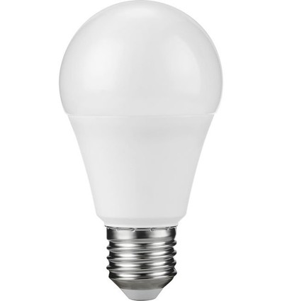 E27 7W LED lamp - A60, 600lm, opaal glas, 3000K